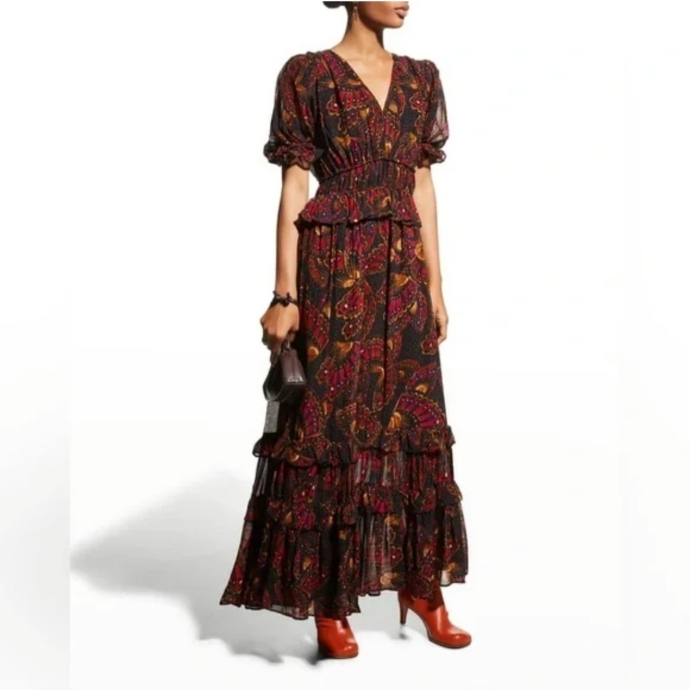 Farm Rio Tiered Maxi Dress